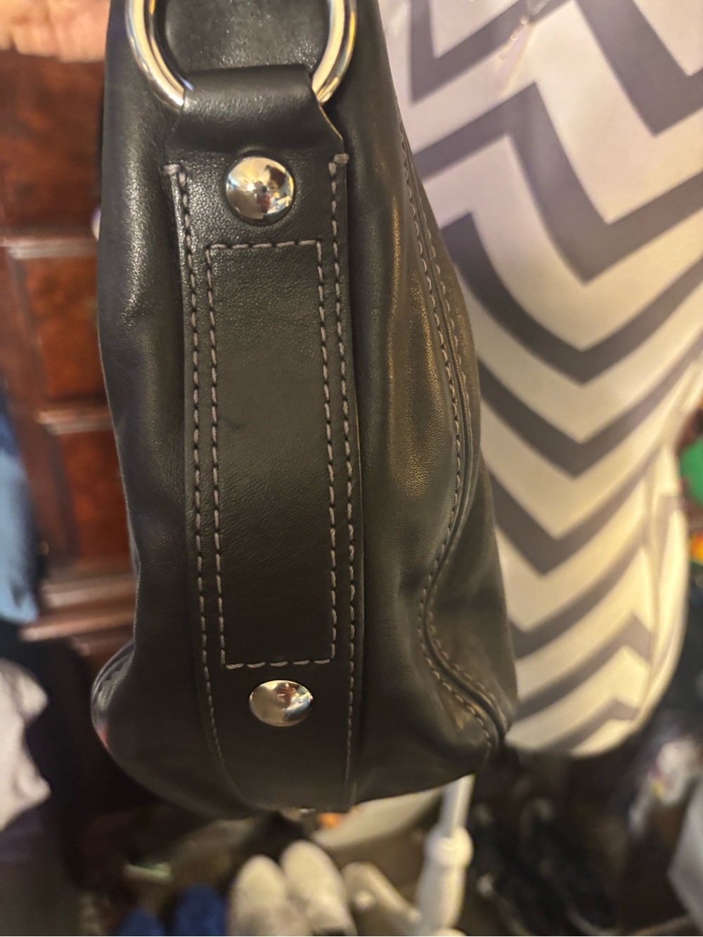 Coach Zoe Vintage Hobo Bag - Black discontinued in 2010 - Picture 4 of 11